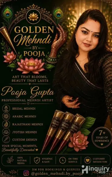 Golden Mehndi By Pooja