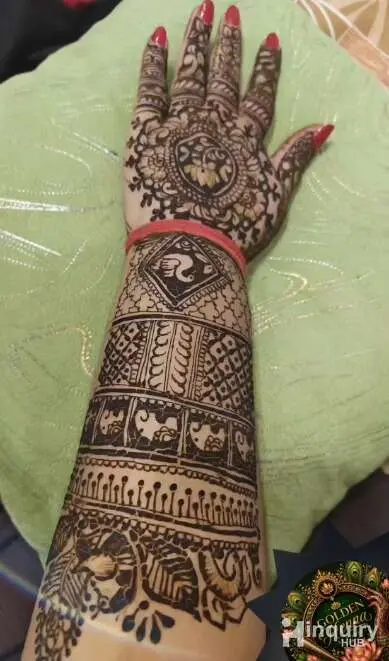Golden Mehndi By Pooja