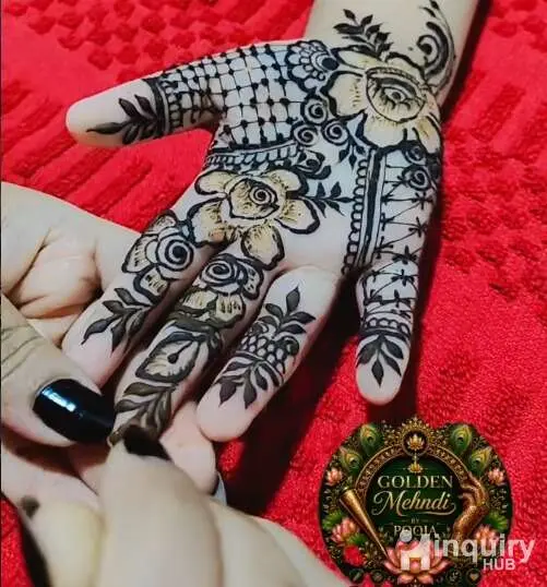 Golden Mehndi By Pooja